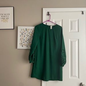 H&M dark green long dress